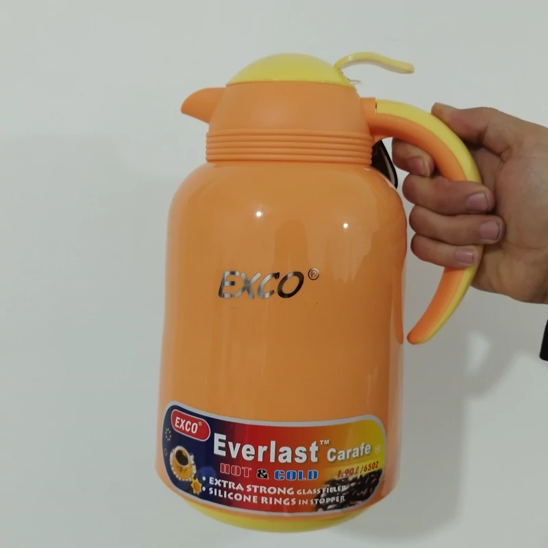 فلاسک شیشه دار 1900 میلی لیتر EXCO ایکسکو نارنجی با ارسال رایگان