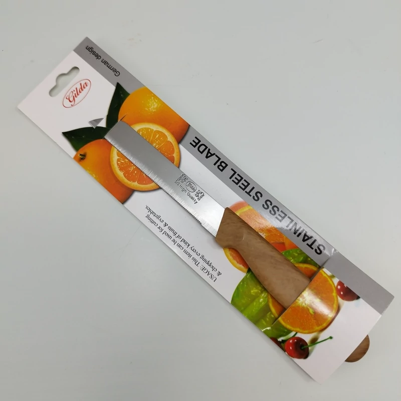 چاقو میوه خوری اره ای گیلدا کد 068 رنگ چوبی بسته 2 عددی ارسال رایگان