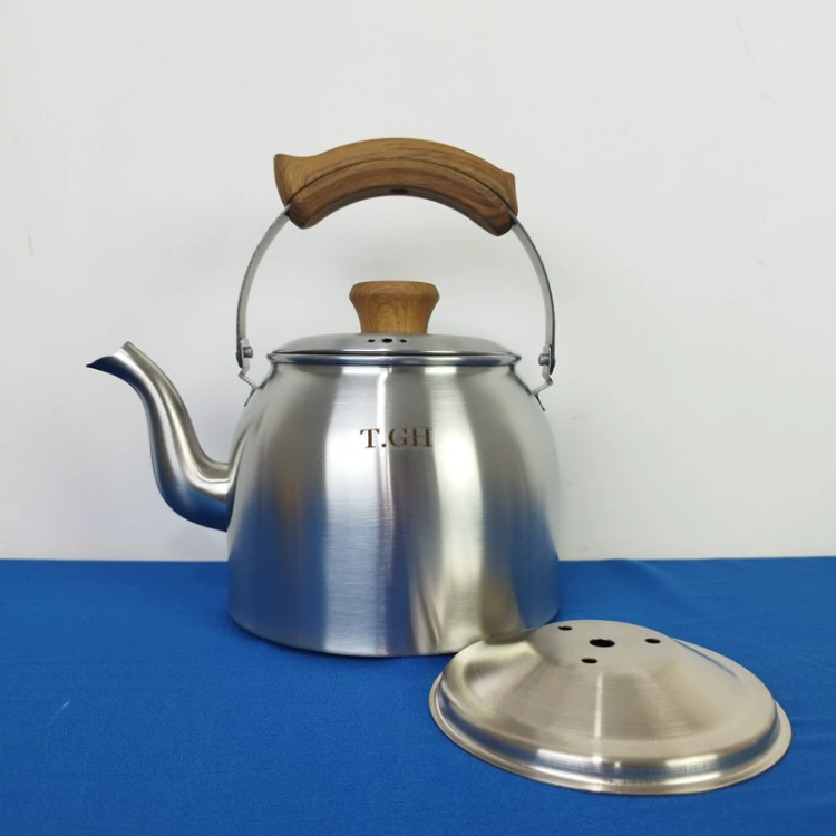 کتری استیل کف چدن قیطاسی 3 لیتر TGH کد 30707 با ارسال رایگان
