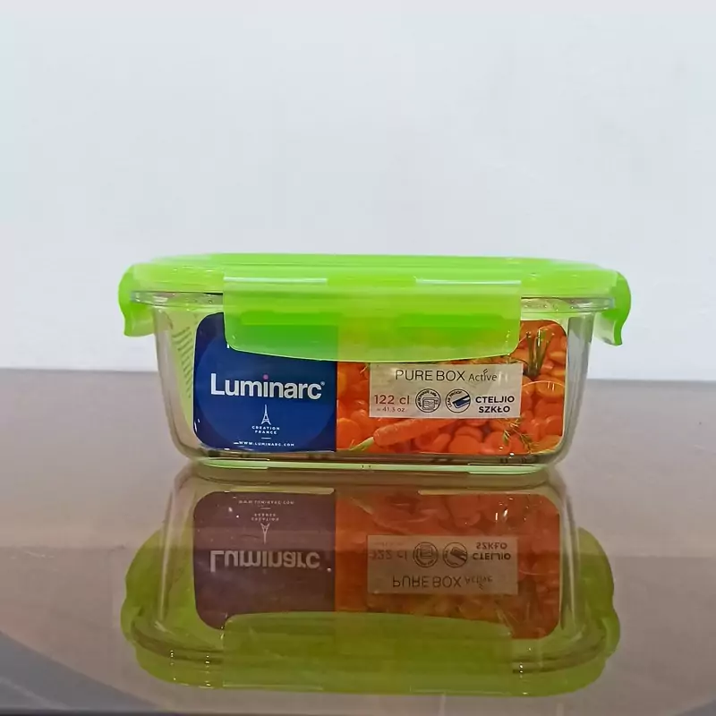 ظرف نگهدارنده غذا  مربع متوسط سبز مدل پروباکس لومینارک