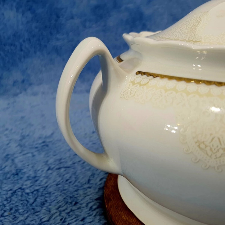 سوپ خوری درب دار چینی پارس طرح 1896 بسته 1 عددی