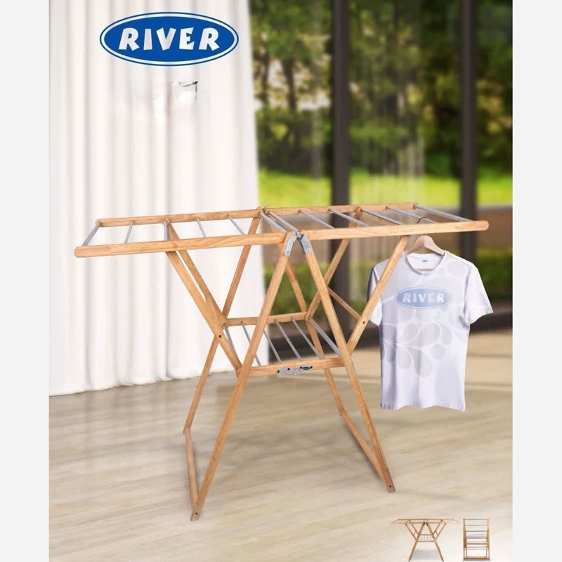 بند رخت تمام چوبی استیل RIVER کد 8679 با ارسال رایگان