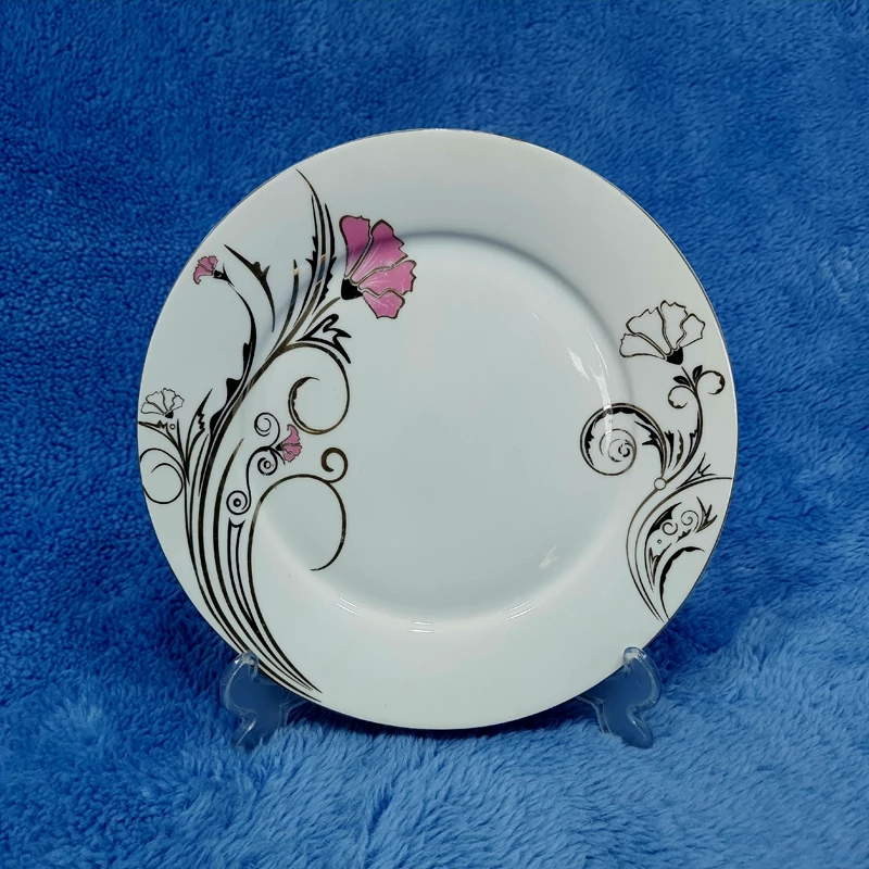 بشقاب پلوخوری سایز 24 چینی پارس کد 974 در بسته 6 عددی