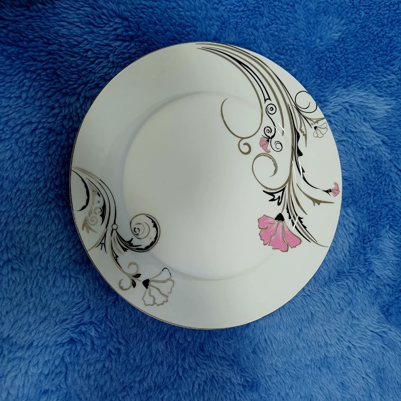 بشقاب پلوخوری سایز 24 چینی پارس کد 974 در بسته 6 عددی