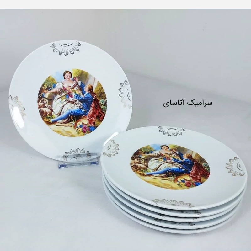 پیش دست چینی گرد آتاسای مدل لیلی مجنون کد 40A بسته 6 عددی ارسال رایگان