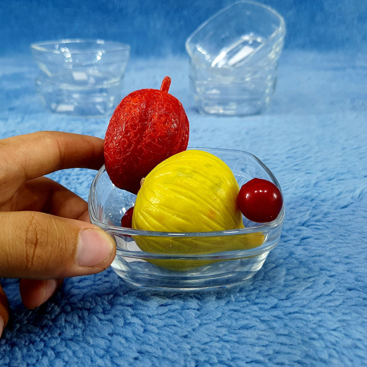 پیاله ماست 4 گوش سایز 9 دورالکس فرانسه بسته 6 عددی