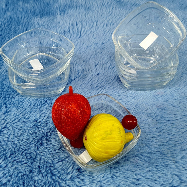 پیاله ماست 4 گوش سایز 9 دورالکس فرانسه بسته 6 عددی