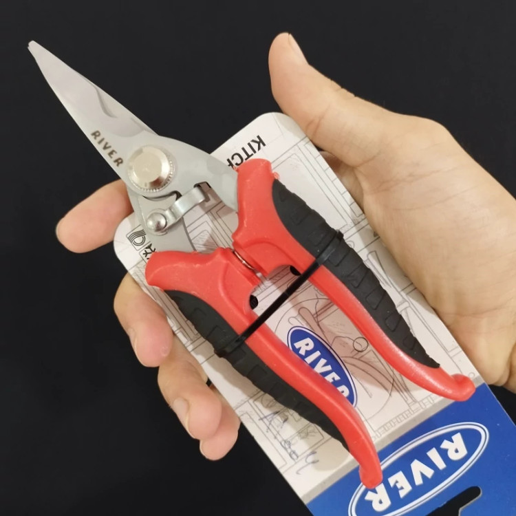 قیچی باغبانی استیل دسته PVC ریور کد 81006