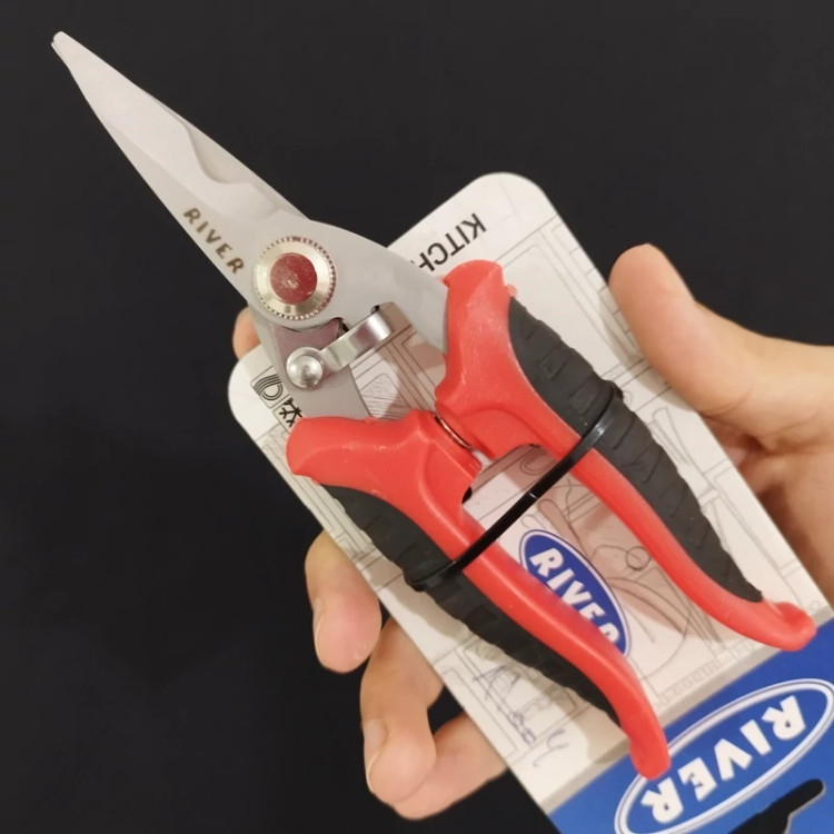 قیچی باغبانی استیل دسته PVC ریور کد 81006