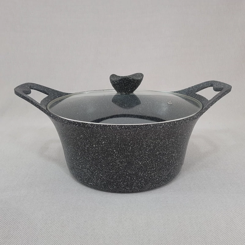 قابلمه گرانیتی سایز 26 پیلو مشکی PILAU طرح لایف