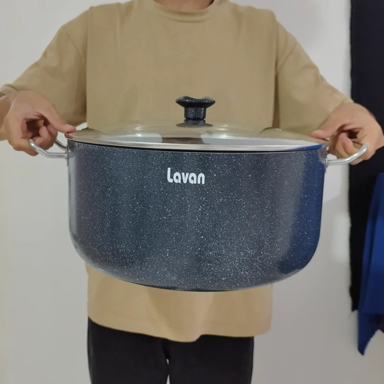 قابلمه گرانیتی سایز 36 مدل تیتان لاوان طوسی با ارسال رایگان