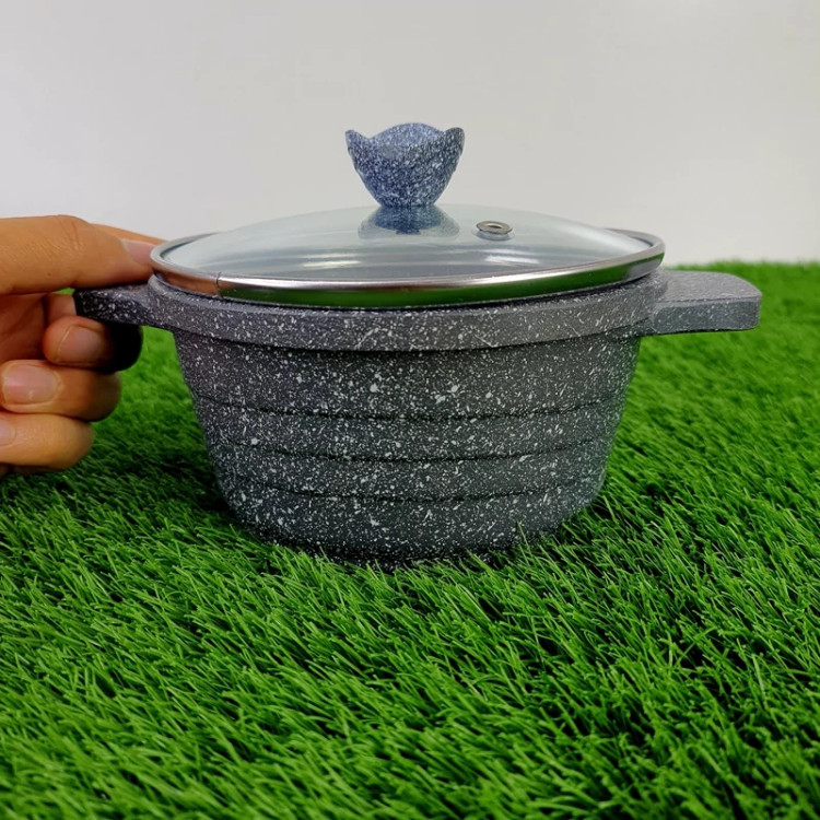 قابلمه گرانیتی سایز 14 پیلو خاکستری PILAU مدل هپی ارسال رایگان