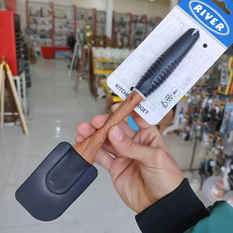 لیسک چوبی دسته سیلیکونی ریور کد 8493 بسته 1 عددی