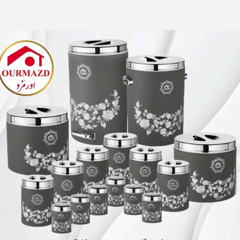 سرویس جهیزیه 16 پارچه اورمزد مدل دلفینی درب کروم گل رز کد 1031 با ارسال رایگان