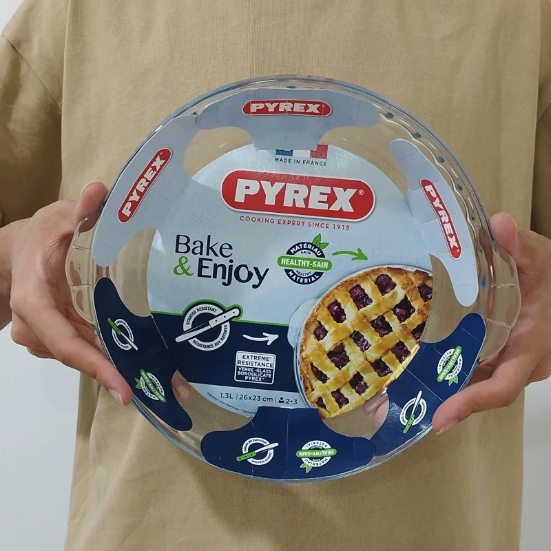 پیتزا خوری پیرکس فرانسه طرح کلاسیک 26 در 23 سانت PYREX
