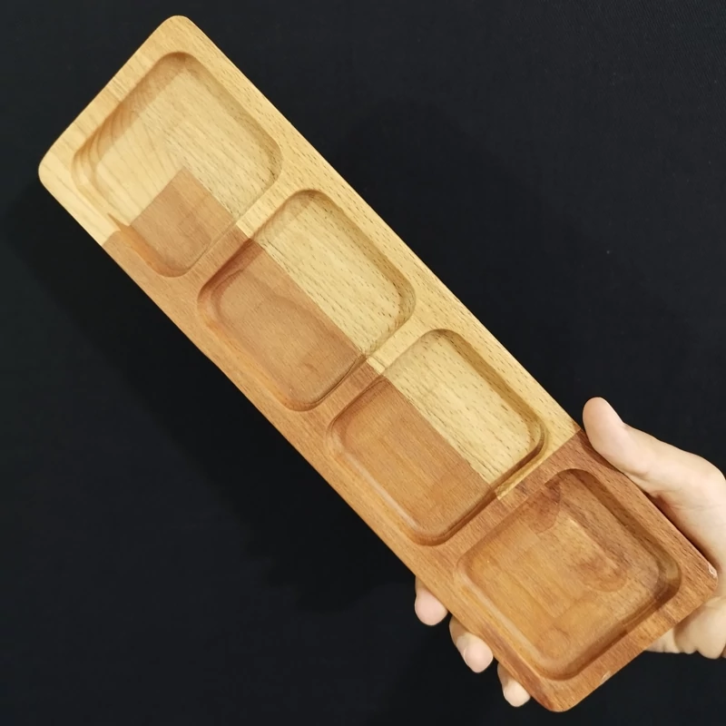 اردو خوری 4 خانه چوبی مستطیل راش گرجستان کد 5023 بسته 1 عددی