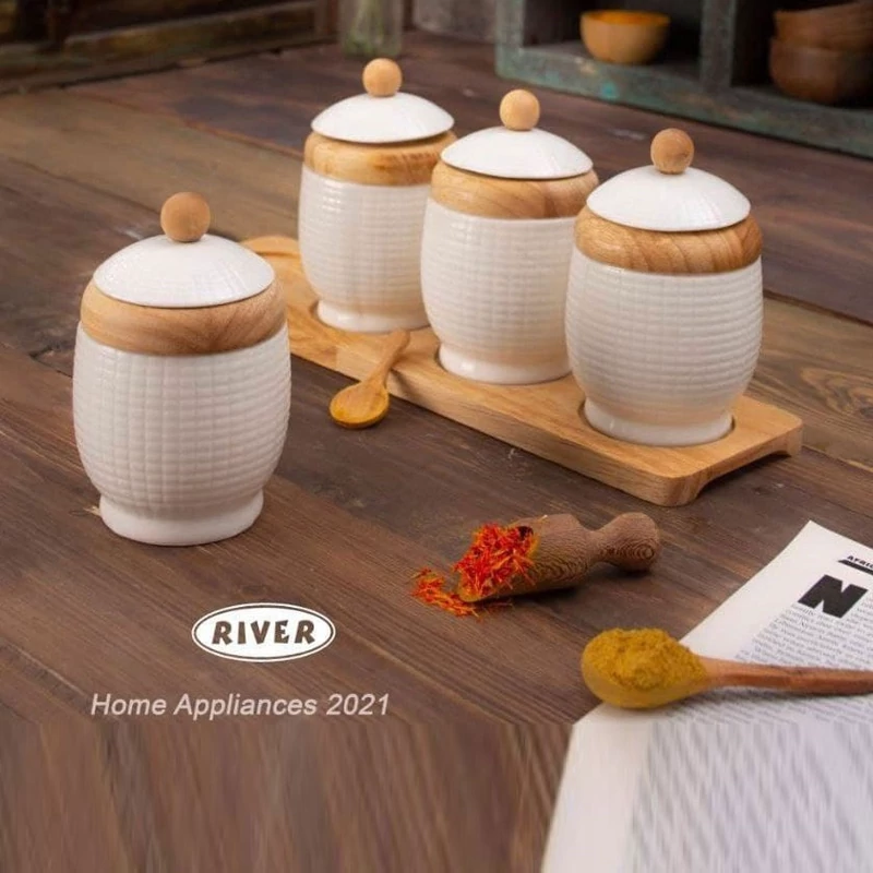 ست جاادویه 4 تکه بامبو برند RIVER  مدل 9569-08