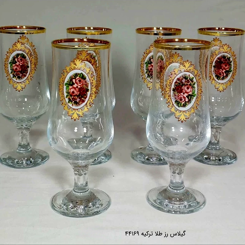 لیوان تولیپ رز طلا پاشاباغچه ترکیه 44169 بسته 6 عددی