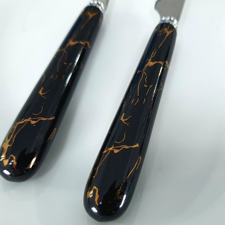ست کارد و چنگال سرامیک مشکی HOME LUXE هوم لوکس مدل 9002