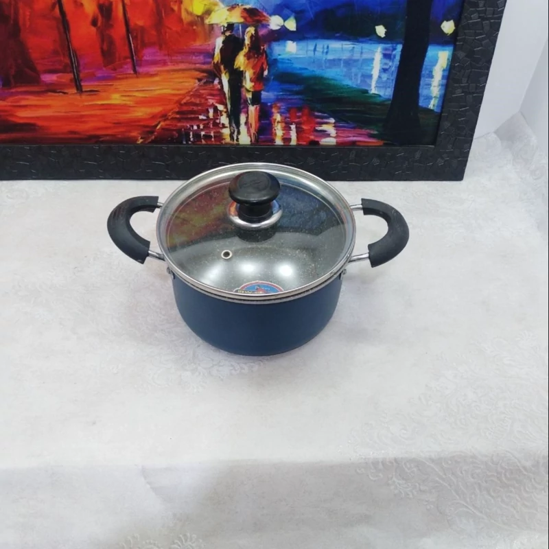 قابلمه سایز 18 گرانیتی گل سرخ سرمه ای با ارسال رایگان