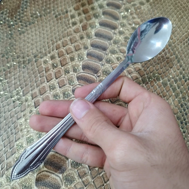قاشق شربت استیل وکیوم مدل 110 بسته 12 عددی