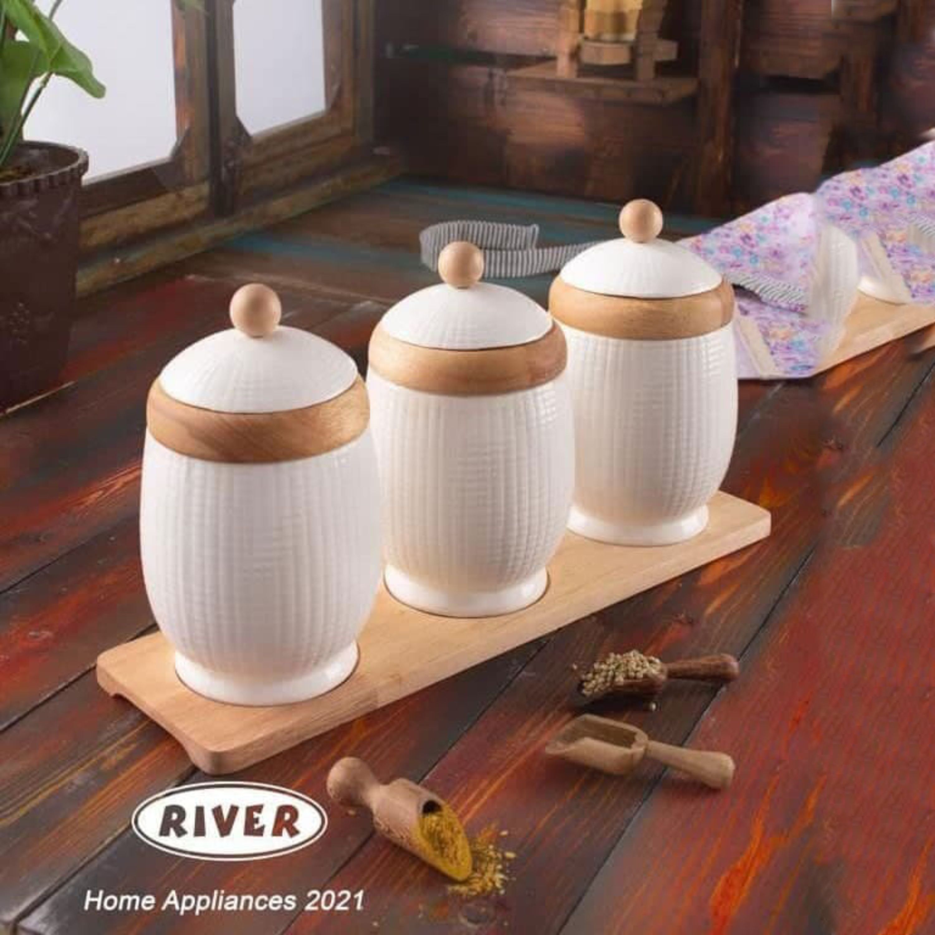 ست پاسماوری 3 تکه بامبو برند RIVER  مدل 9569-14