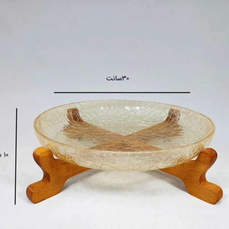 ظرف میوه طرح آبگز کد 11075 پایه چوب ارسال رایگان