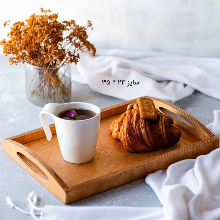 سینی مستطیل چوبی روس بزرگ کد 110100 بسته 1 عددی