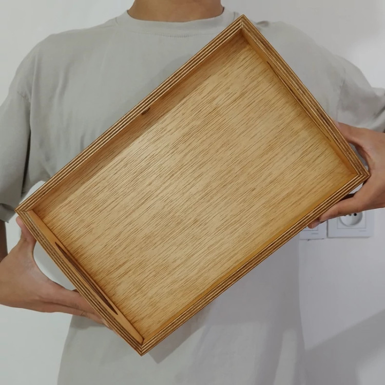 سینی مستطیل چوبی روس بزرگ کد 110100 بسته 1 عددی