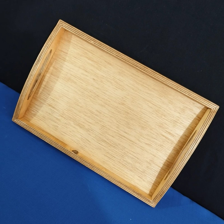 سینی مستطیل چوبی روس بزرگ کد 110100 بسته 1 عددی