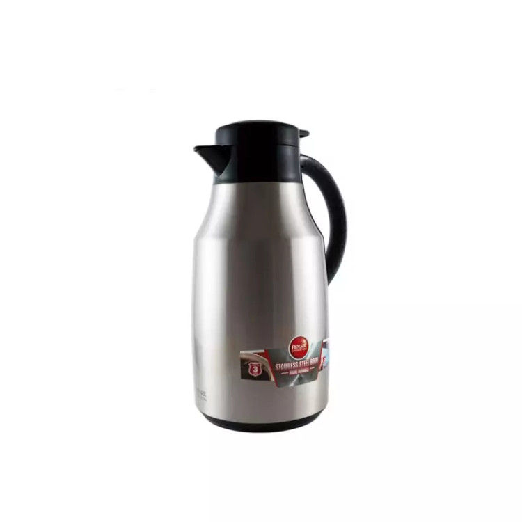 فلاسک 1 لیتر REGAL مدل کندو شیشه دار بدنه استیل رگال