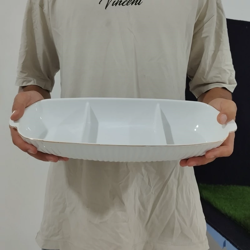اردو خوری 3 خانه سرامیک آماتیس لب طلا کد 775G ارسال رایگان