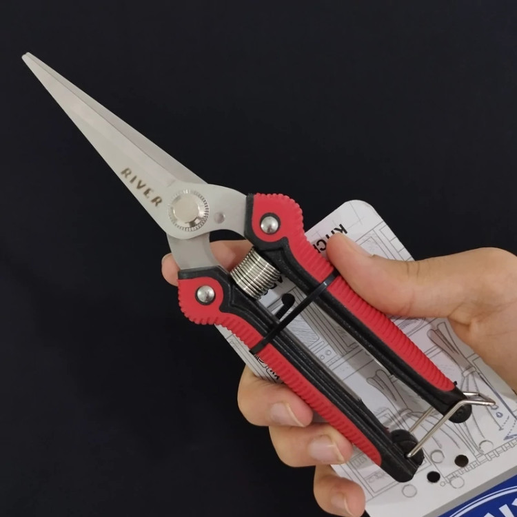 قیچی باغبانی استیل دسته PVC ریور کد 81007
