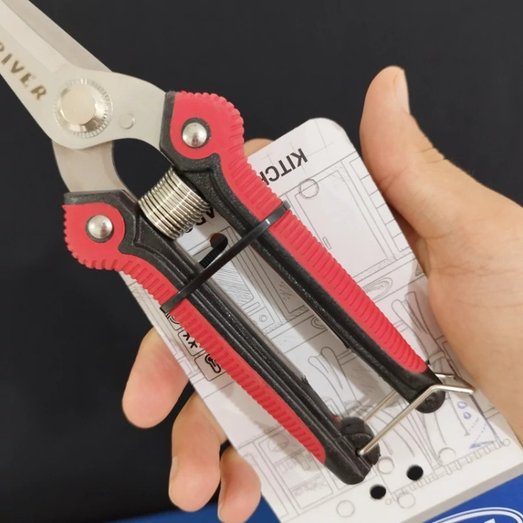 قیچی باغبانی استیل دسته PVC ریور کد 81007