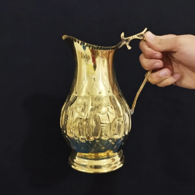 ست کنار سماوری کوچک زرد قلم ارسال رایگان