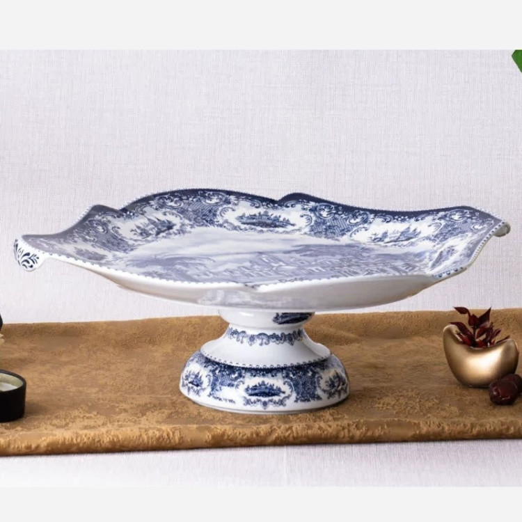 شیرینی خوری چینی گرد پایه دار آکسفورد کد 822 ارسال رایگان