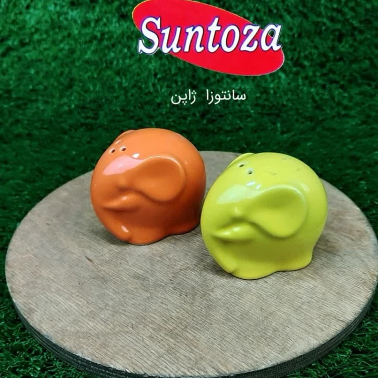 نمکپاش جفتی فیل سرامیک مدل 758306 ارسال رایگان