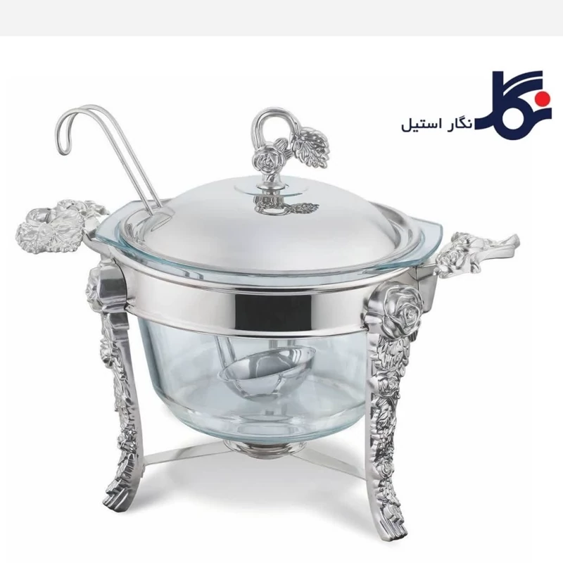 سوفله استیل سوپ خوری نگار مدل رز کد 802 با ارسال رایگان