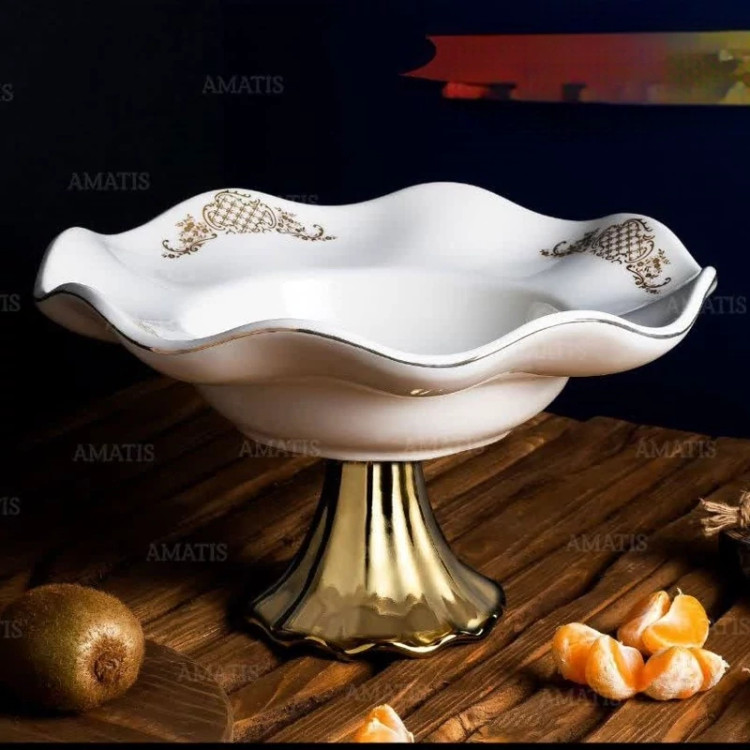 میوه خوری سرامیکی لب طلا آرتور کد 3142 با ارسال رایگان