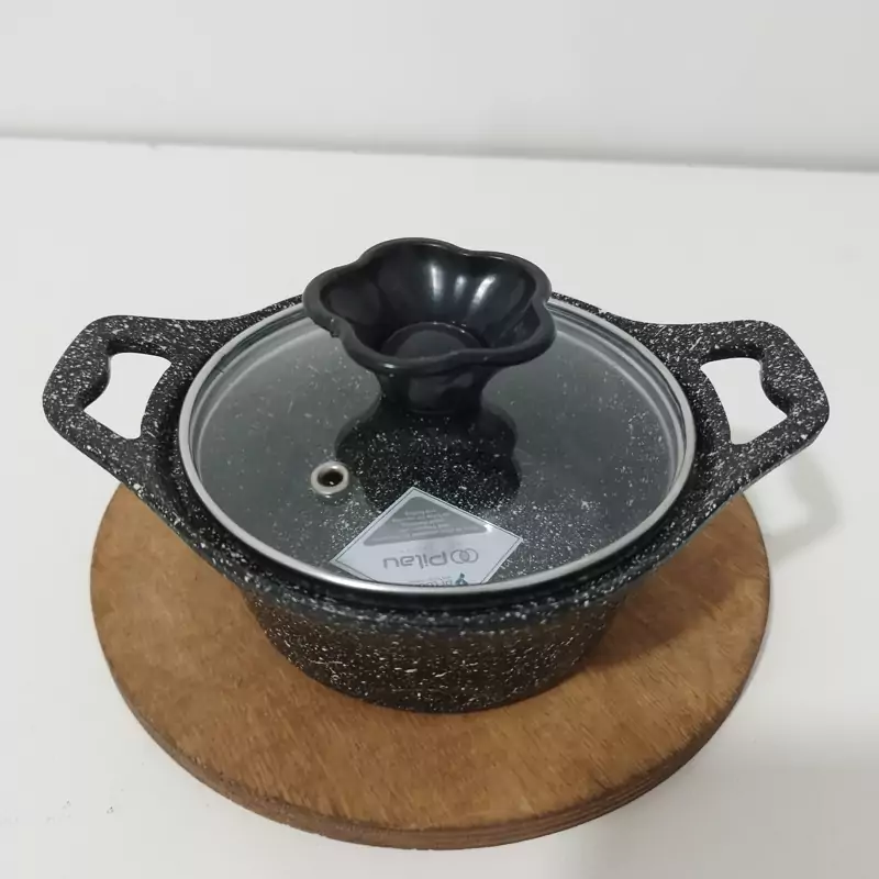 قابلمه گرانیتی سایز 14 پیلو مشکی PILAU مدل لایف با ارسال رایگان