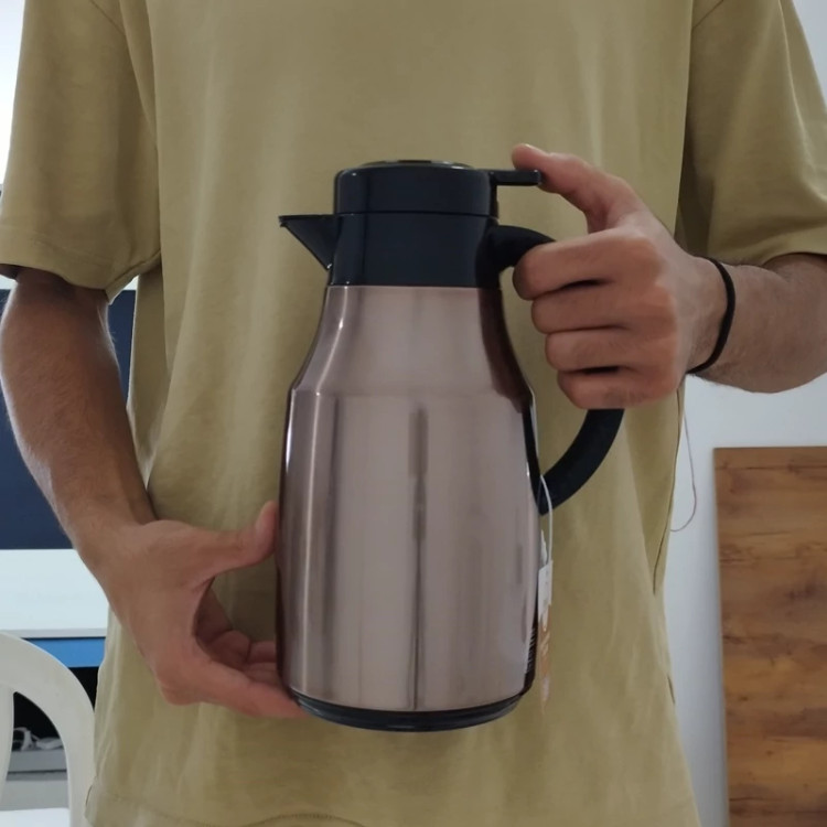 فلاسک شیشه صورتی 1 لیتر رگال مسی خارجی با ارسال رایگان