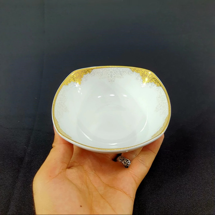 کاسه ماست خوری چینی لورین طرح کوکب بسته 6 عددی