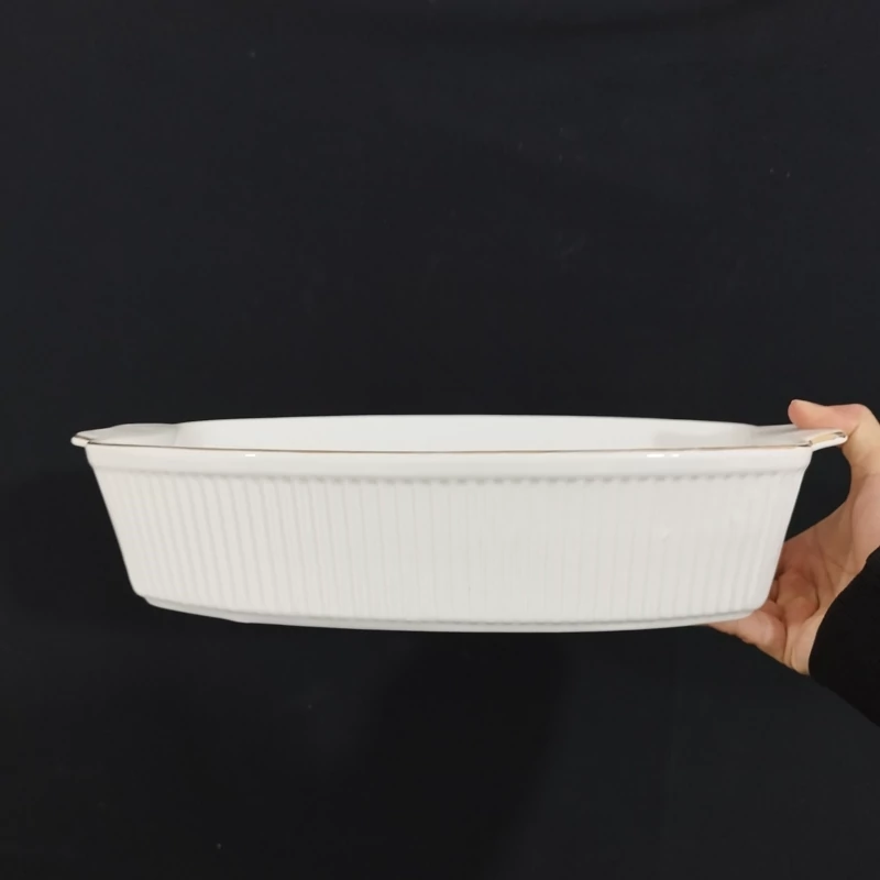 تابه بیضی سرامیک آماتیس لب طلا مدل ماهور کد 758G ارسال رایگان