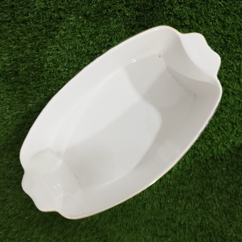 تابه بیضی سرامیک آماتیس لب طلا مدل ماهور کد 758G ارسال رایگان