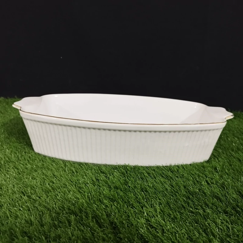 تابه بیضی سرامیک آماتیس لب طلا مدل ماهور کد 758G ارسال رایگان