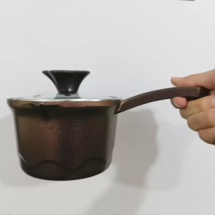 شیرجوش گرانیتی سایز 14 پیلو PILAU مدل هپی قهوه ای با ارسال رایگان