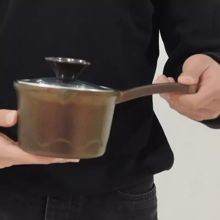 شیرجوش گرانیتی سایز 14 پیلو PILAU مدل هپی قهوه ای با ارسال رایگان