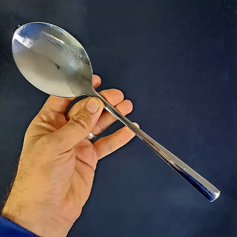 قاشق خورشت خوری استیل کابال مدل شیکاگو کد 084 بسته 2 عددی