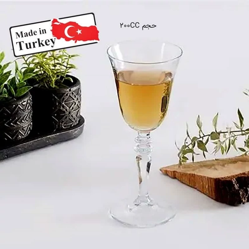 لیوان پایه دار پاشاباغچه مدل سمفونی کد 440597 بسته 6 عددی با ارسال رایگان