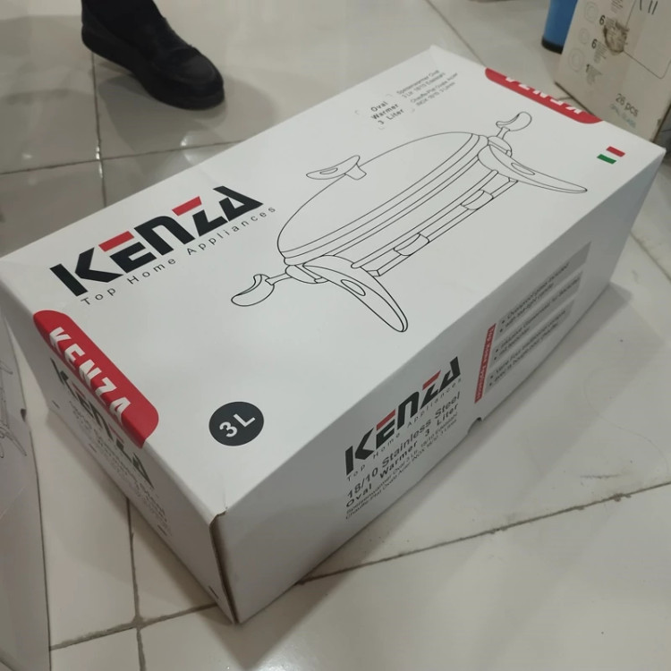 سوفله استیل بیضی 3 لیتر KENZA مدل فلیم کد 04 با ارسال رایگان